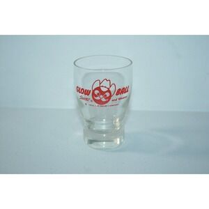 Vintage Glow-Ball Squirt And Whiskey 1954 Cocktail Drinking Glass